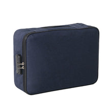 Load image into Gallery viewer, Large Capacity Multi-layers Foldable Fabric Document Storage Bag, Two Layers-Unlocked, Two Layers-Locked, Three Layers-Unlocked, Three Layers-Locked, Double Zipper-Locked