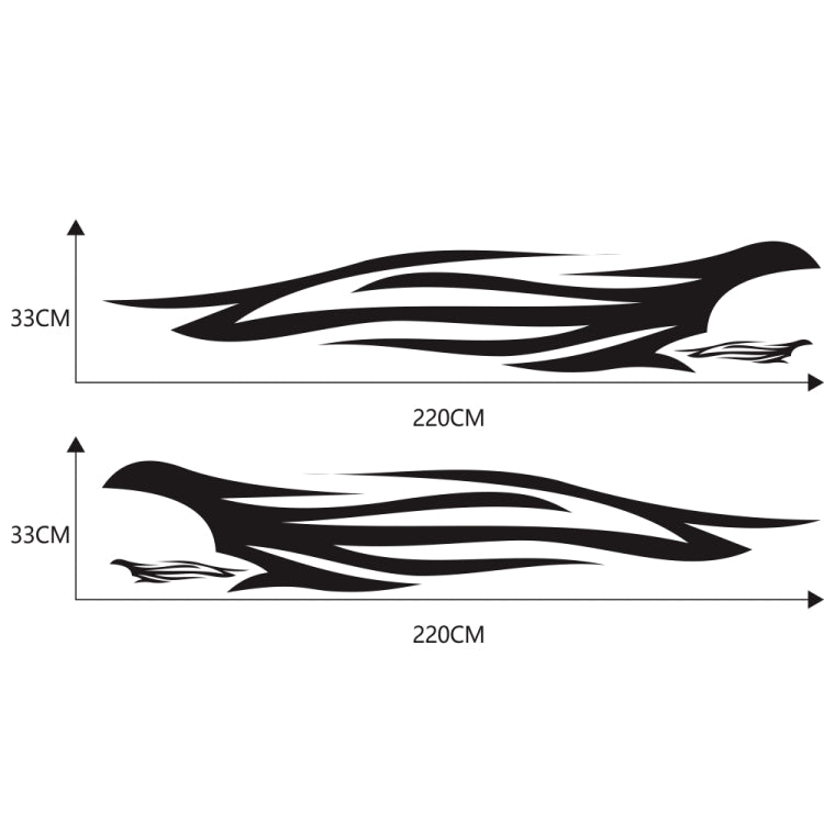 2 PCS/Set D-926 Fire Totem Pattern Car Modified Decorative Sticker, D-926