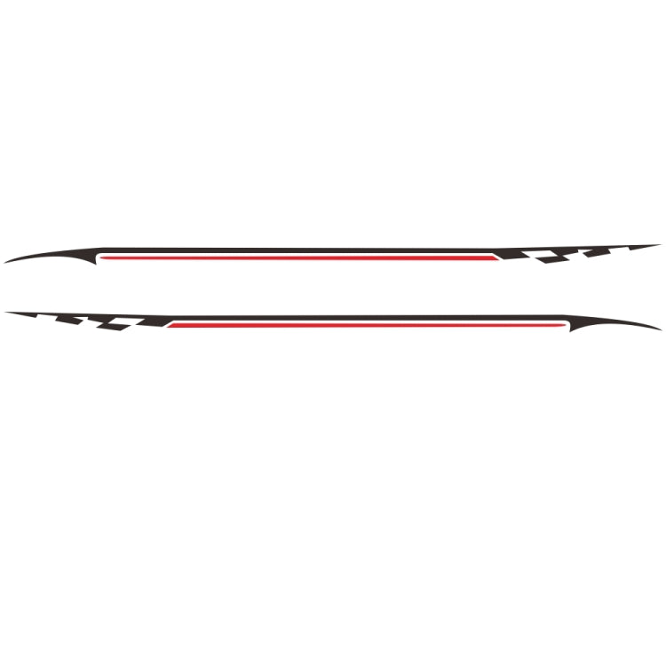 2 PCS/Set D-934 Waistline Pattern Car Modified Decorative Sticker