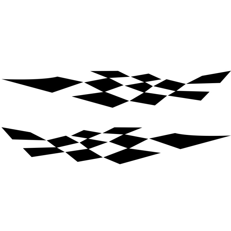 2 PCS/Set D-943 Checkered Flag Pattern Car Modified Decorative Sticker, D-943