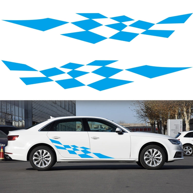 2 PCS/Set D-943 Checkered Flag Pattern Car Modified Decorative Sticker, D-943