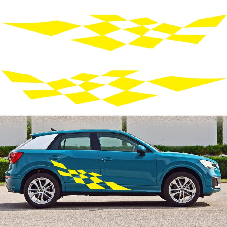 2 PCS/Set D-943 Checkered Flag Pattern Car Modified Decorative Sticker, D-943