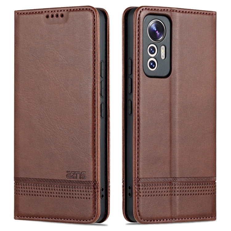 AZNS Magnetic Calf Texture Leather Phone Case, For Xiaomi 12 Lite, For Xiaomi Redmi Note 11T Pro / Poco X4 GT
