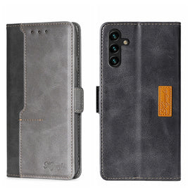 Contrast Color Side Buckle Leather Phone Case, For Samsung Galaxy A13 4G, For Samsung Galaxy A03S 164.2MM, For Samsung Galaxy A03S US Edition 165.85mm, For Samsung Galaxy A22 5G Japan, For Samsung Galaxy M12/F12, For Samsung Galaxy S22                 ...