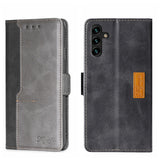 Contrast Color Side Buckle Leather Phone Case, For Samsung Galaxy A13 4G, For Samsung Galaxy A03S 164.2MM, For Samsung Galaxy A03S US Edition 165.85mm, For Samsung Galaxy A22 5G Japan, For Samsung Galaxy M12/F12, For Samsung Galaxy S22                 ...