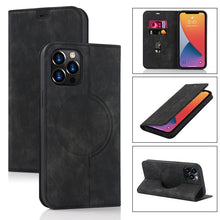 Load image into Gallery viewer, Wireless Charging Magsafe Leather Phone Case, For iPhone 12 mini, For iPhone 12 Pro, For iPhone 12, For iPhone 13 mini, For iPhone 13 Pro Max, For iPhone 13 Pro, For iPhone 13, For iPhone 12 Pro Max