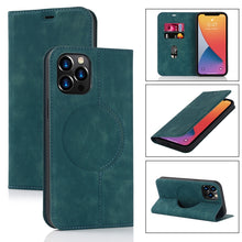 Load image into Gallery viewer, Wireless Charging Magsafe Leather Phone Case, For iPhone 12 mini, For iPhone 12 Pro, For iPhone 12, For iPhone 13 mini, For iPhone 13 Pro Max, For iPhone 13 Pro, For iPhone 13, For iPhone 12 Pro Max