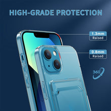 Load image into Gallery viewer, Crystal Card Slot PC + TPU Phone Case, For iPhone 14, For iPhone 14 Plus, For iPhone 14 Pro, For iPhone 14 Pro Max