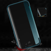 Load image into Gallery viewer, Magnetic Side Window View Shockproof Horizontal Flip Leather Case, For iPhone 14 Plus