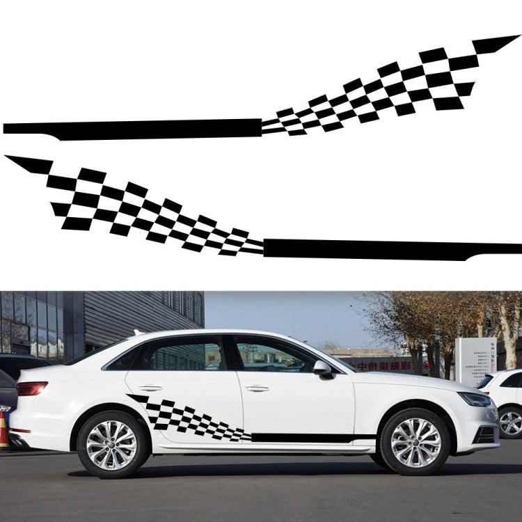 2 PCS/Set D-944 Striped Plaid Pattern Car Modified Decorative Sticker, D-944