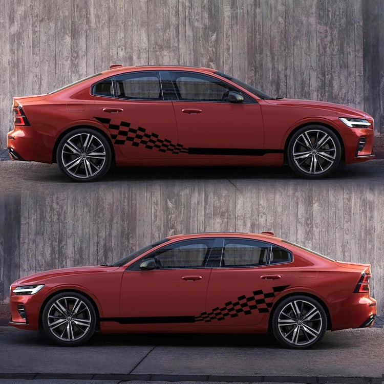 2 PCS/Set D-944 Striped Plaid Pattern Car Modified Decorative Sticker, D-944