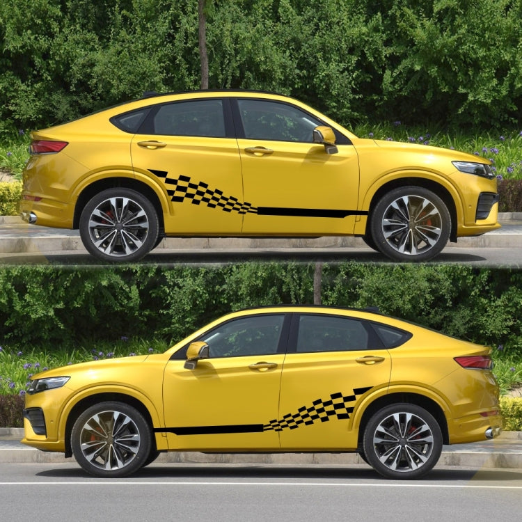 2 PCS/Set D-944 Striped Plaid Pattern Car Modified Decorative Sticker, D-944