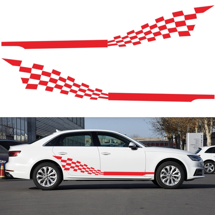 2 PCS/Set D-944 Striped Plaid Pattern Car Modified Decorative Sticker, D-944