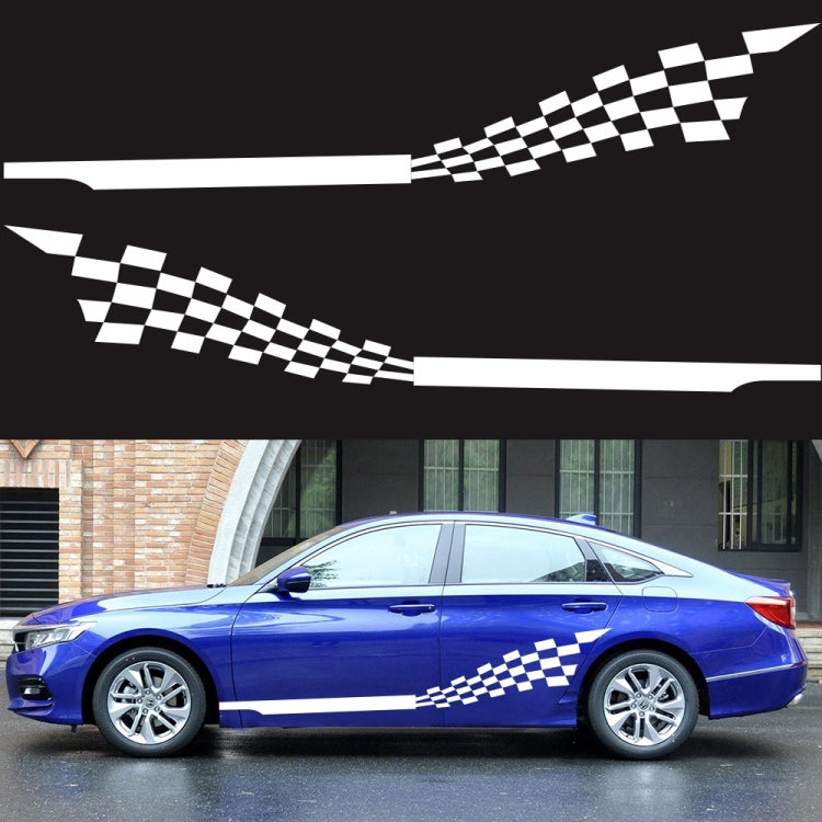 2 PCS/Set D-944 Striped Plaid Pattern Car Modified Decorative Sticker, D-944