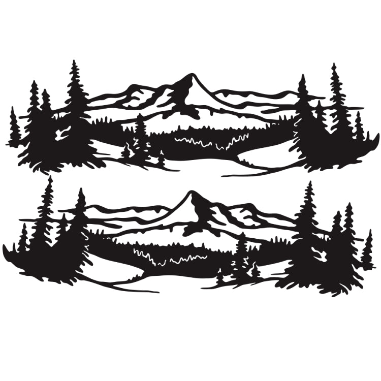 2 PCS/Set D-957 Mountains Pattern Car Modified Decorative Sticker, D-957