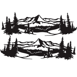 2 PCS/Set D-957 Mountains Pattern Car Modified Decorative Sticker, D-957