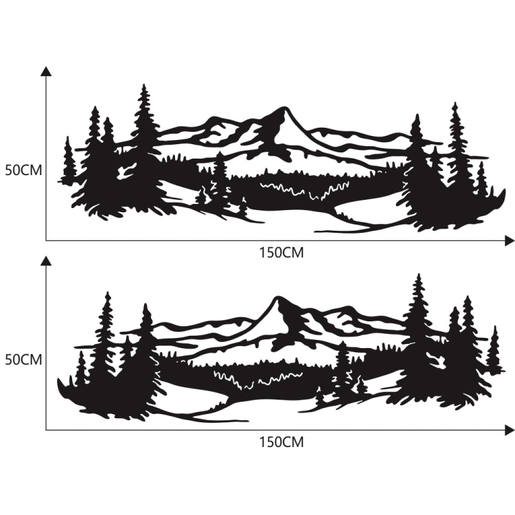 2 PCS/Set D-957 Mountains Pattern Car Modified Decorative Sticker, D-957