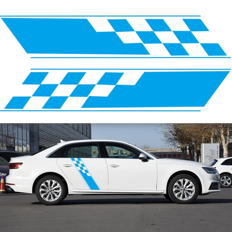 2 PCS/Set D-962 Checkered Flag Pattern Car Modified Decorative Sticker, D-962