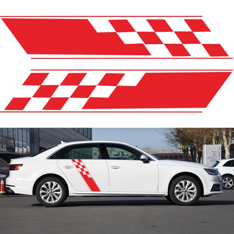 2 PCS/Set D-962 Checkered Flag Pattern Car Modified Decorative Sticker, D-962