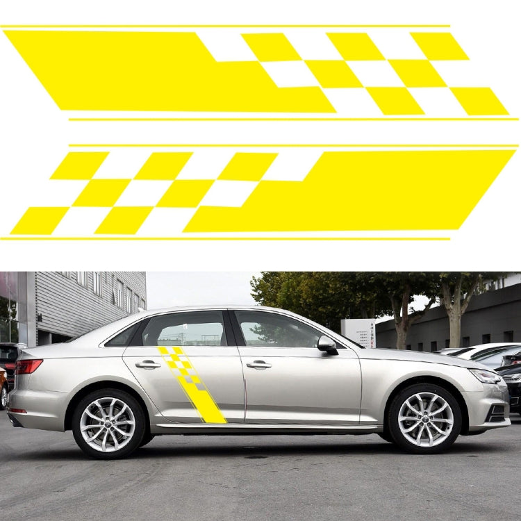 2 PCS/Set D-962 Checkered Flag Pattern Car Modified Decorative Sticker, D-962
