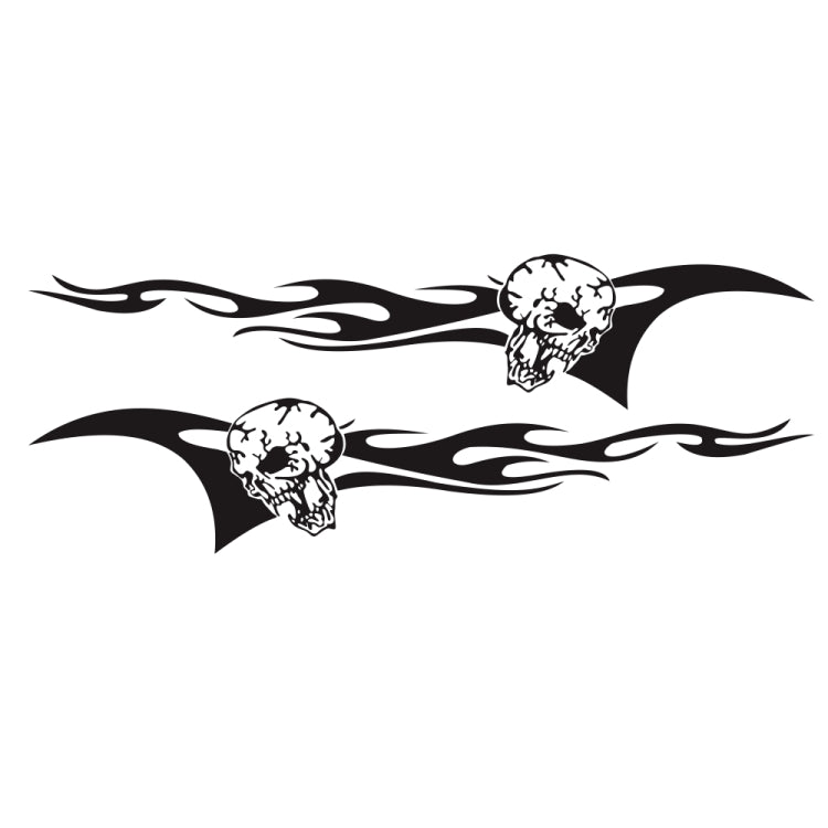 2 PCS/Set D-964 Skull Flame Pattern Car Modified Decorative Sticker, D-964