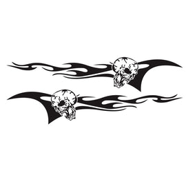 2 PCS/Set D-964 Skull Flame Pattern Car Modified Decorative Sticker, D-964