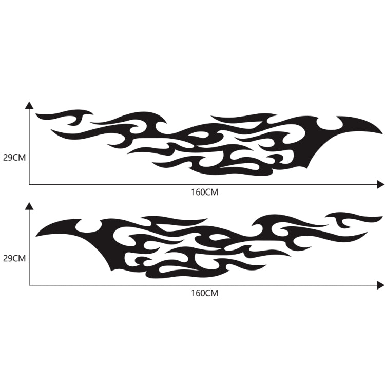 2 PCS/Set D-969 Flame Pattern Car Modified Decorative Sticker, D-969
