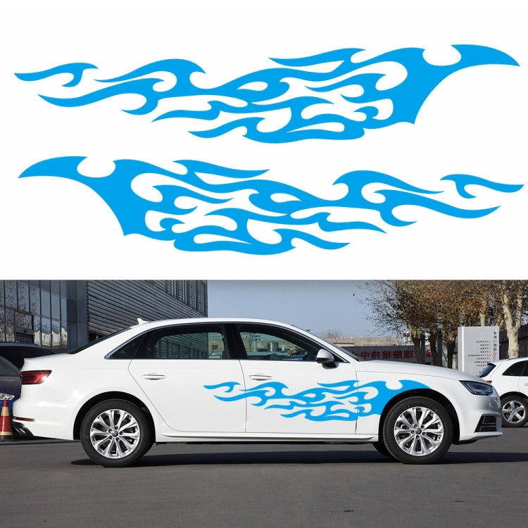2 PCS/Set D-969 Flame Pattern Car Modified Decorative Sticker, D-969