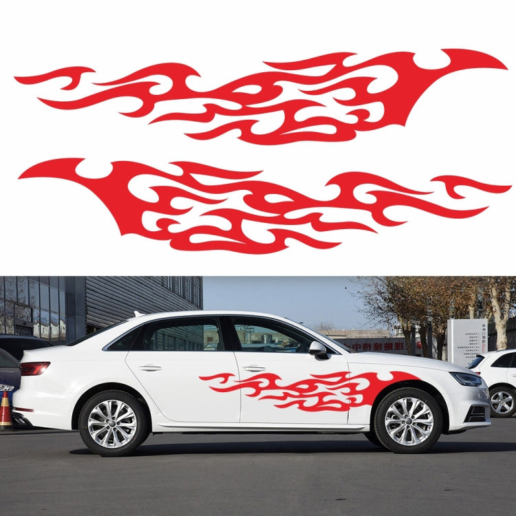 2 PCS/Set D-969 Flame Pattern Car Modified Decorative Sticker, D-969