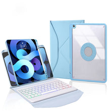 Load image into Gallery viewer, Z11BS Pen Slot Backlight Bluetooth Keyboard Leather Tablet Case, For iPad Pro 11 2021/2020/2018, For iPad Air 11 2025 / 2024 / Air 5 / Air 4, For iPad 10.2 2021/2020/2019