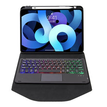 Load image into Gallery viewer, Z11B-AS Pen Slot Touchpad Backlight Bluetooth Keyboard Leather Tablet Case, For iPad Pro 11 2021/2020/2018, For iPad Air 11 2025 / 2024 / Air 5 / Air 4, For iPad 10.2 2021/2020/2019