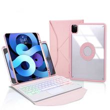 Load image into Gallery viewer, Z11B-AS Pen Slot Touchpad Backlight Bluetooth Keyboard Leather Tablet Case, For iPad Pro 11 2021/2020/2018, For iPad Air 11 2025 / 2024 / Air 5 / Air 4, For iPad 10.2 2021/2020/2019