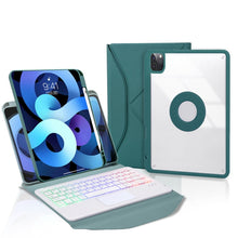 Load image into Gallery viewer, Z11B-AS Pen Slot Touchpad Backlight Bluetooth Keyboard Leather Tablet Case, For iPad Pro 11 2021/2020/2018, For iPad Air 11 2025 / 2024 / Air 5 / Air 4, For iPad 10.2 2021/2020/2019