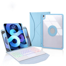 Load image into Gallery viewer, Z11B-AS Pen Slot Touchpad Backlight Bluetooth Keyboard Leather Tablet Case, For iPad Pro 11 2021/2020/2018, For iPad Air 11 2025 / 2024 / Air 5 / Air 4, For iPad 10.2 2021/2020/2019