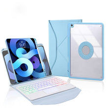 Load image into Gallery viewer, Z11B-AS Pen Slot Touchpad Backlight Bluetooth Keyboard Leather Tablet Case, For iPad Pro 11 2021/2020/2018, For iPad Air 11 2025 / 2024 / Air 5 / Air 4, For iPad 10.2 2021/2020/2019