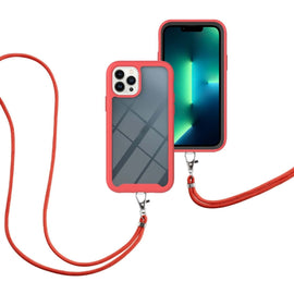 Starry Sky Solid Color Series Shockproof PC + TPU Phone Case with Neck Strap, For iPhone 14 Pro Max, For iPhone 14 Pro, For iPhone 14 Max, For iPhone 14, For Motorola Moto G 5G 2022, For Motorola Moto G Stylus 2022 4G