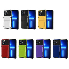 Load image into Gallery viewer, Scratch-Resistant Shockproof Heavy Duty Rugged Armor Protective Case with Card Slot, For iPhone 14, For iPhone 14 Plus, For iPhone 14 Pro