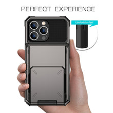 Load image into Gallery viewer, Scratch-Resistant Shockproof Heavy Duty Rugged Armor Protective Case with Card Slot, For iPhone 14, For iPhone 14 Plus, For iPhone 14 Pro