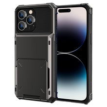 Load image into Gallery viewer, Scratch-Resistant Shockproof Heavy Duty Rugged Armor Protective Case with Card Slot, For iPhone 14, For iPhone 14 Plus, For iPhone 14 Pro