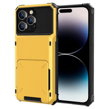 Load image into Gallery viewer, Scratch-Resistant Shockproof Heavy Duty Rugged Armor Protective Case with Card Slot, For iPhone 14, For iPhone 14 Plus, For iPhone 14 Pro
