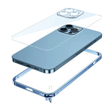 Load image into Gallery viewer, Metal Frame HD Transparent Phone Case, For iPhone 14 Plus, For iPhone 14 Pro Max, For iPhone 14, For iPhone 14 Pro