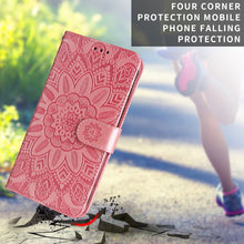 Load image into Gallery viewer, Embossed Sunflower Leather Phone Case, For iPhone 11 Pro Max, For iPhone X / XS, For iPhone XR, For iPhone XS Max, For iPhone SE 2022 / SE 2020 / 7 / 8, For iPhone 7 Plus / 8 Plus