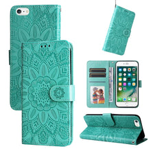 Load image into Gallery viewer, Embossed Sunflower Leather Phone Case, For iPhone 11 Pro Max, For iPhone X / XS, For iPhone XR, For iPhone XS Max, For iPhone SE 2022 / SE 2020 / 7 / 8, For iPhone 7 Plus / 8 Plus