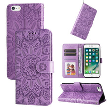 Load image into Gallery viewer, Embossed Sunflower Leather Phone Case, For iPhone 11 Pro Max, For iPhone X / XS, For iPhone XR, For iPhone XS Max, For iPhone SE 2022 / SE 2020 / 7 / 8, For iPhone 7 Plus / 8 Plus