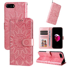 Load image into Gallery viewer, Embossed Sunflower Leather Phone Case, For iPhone 11 Pro Max, For iPhone X / XS, For iPhone XR, For iPhone XS Max, For iPhone SE 2022 / SE 2020 / 7 / 8, For iPhone 7 Plus / 8 Plus