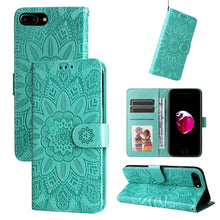 Load image into Gallery viewer, Embossed Sunflower Leather Phone Case, For iPhone 11 Pro Max, For iPhone X / XS, For iPhone XR, For iPhone XS Max, For iPhone SE 2022 / SE 2020 / 7 / 8, For iPhone 7 Plus / 8 Plus