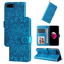 Load image into Gallery viewer, Embossed Sunflower Leather Phone Case, For iPhone 11 Pro Max, For iPhone X / XS, For iPhone XR, For iPhone XS Max, For iPhone SE 2022 / SE 2020 / 7 / 8, For iPhone 7 Plus / 8 Plus