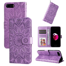 Load image into Gallery viewer, Embossed Sunflower Leather Phone Case, For iPhone 11 Pro Max, For iPhone X / XS, For iPhone XR, For iPhone XS Max, For iPhone SE 2022 / SE 2020 / 7 / 8, For iPhone 7 Plus / 8 Plus