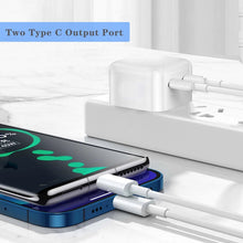 Load image into Gallery viewer, PD 50W Dual USB-C / Type-C Ports Charger, PD 50W EU Plug, PD 50W US Plug