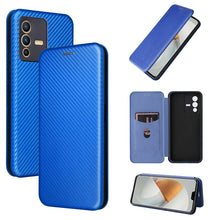Load image into Gallery viewer, Carbon Fiber Texture Magnetic Leather Phone Case, For Tone E22, For vivo S12 5G / V23 5G, For Redmi Note 11T Pro / Note 11T Pro+ 5G, For Motorola Moto G42